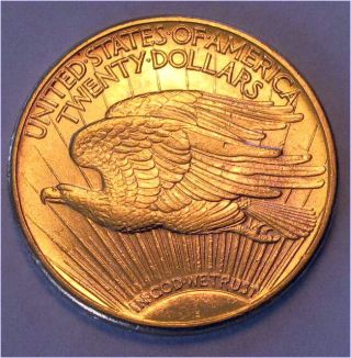 1911d Usa 20 Gold Dollars Coin,  Saint - Gaudens Unc Luster photo