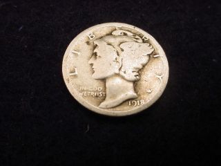 1918 - D Mercury Dime Coin 19 photo