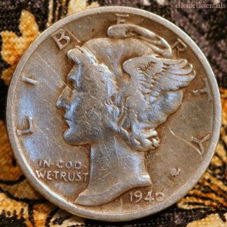 Dime Mercury 1940 - S Winged Liberty Ef+ To Au,  Details And Features photo