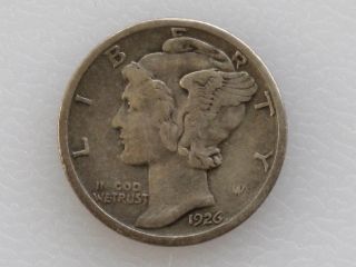 1926 - P Mercury Dime 90% Silver U.  S.  Coin D7077 photo
