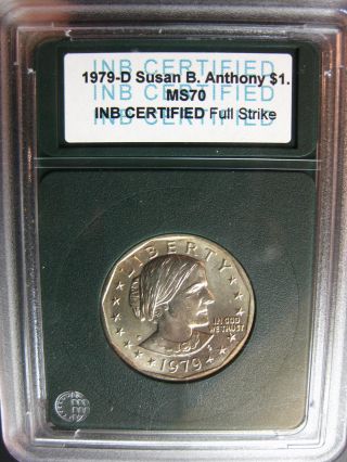 1979 - D Susan B.  Anthony Uncirculated Coin - Enslabulated photo