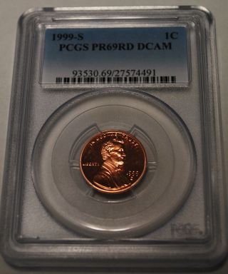1999 - S Pcgs Pr 69 Rd Dcam Lincoln Penny Combined And Low photo
