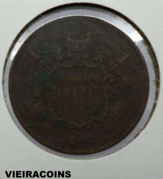 1864 Two Cent - First Year - - 3500 photo