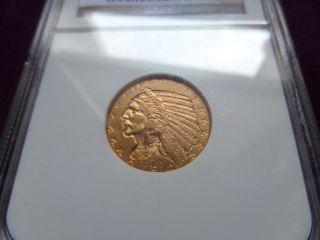 1910 D Gold $5 Indian Head Half Eagle Ngc Graded Au 55 Low Mintage photo