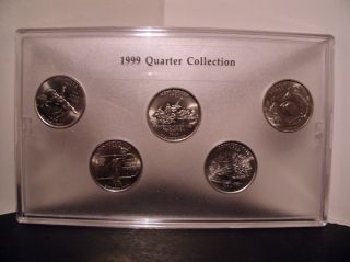 1999 P Quarters Platinum Layered,  With/coa,  Box photo