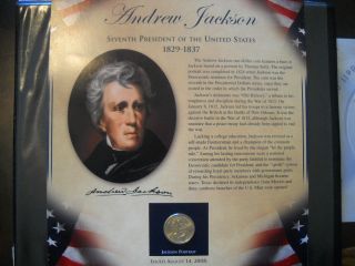Coinhunters - 2008 Postal Commemorative Society Andrew Jackson Dollar And Stamps photo
