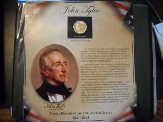 Coinhunters - 2009 Postal Commemorative Society John Tyler Dollar And Stamps photo