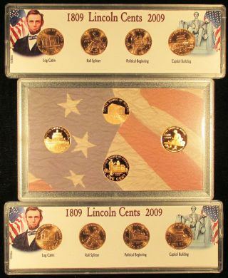 2009 Linc Bicent 1c Pr Set+p&d Bu 12 Coins+free Proof Gift photo