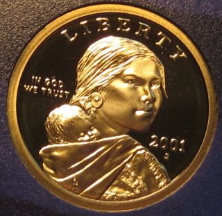 2001 - S Sacagawea Dollar,  Gem Proof photo
