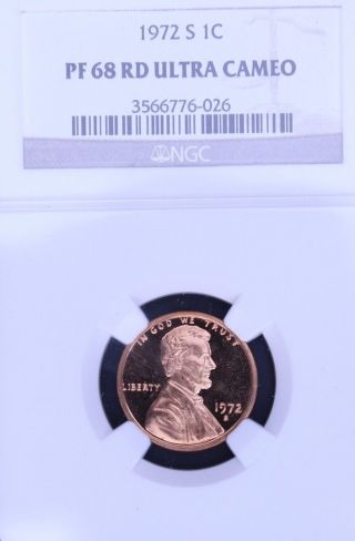 1972 - S Lincoln Ngc Pf 68 Rd Ultra Cameo.  Cameo Contrast.  Spot - photo