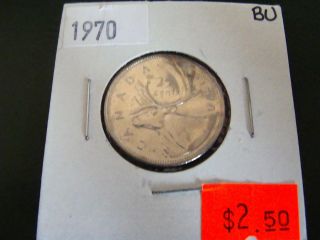 1970 Brilliant Uncirculated Quarter - 25cent - Low Mintage Key Date photo