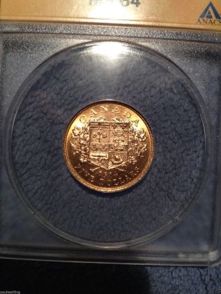 1914 $5 Gold Reserve Canada Hoard - 5 Dollars Gold Solo Highest Grade By Top 3 photo