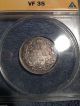1906 25c Large Crown Canada 25 Cent Silver Coin Graded Vf 35 By Anacs Coins: Canada photo 4