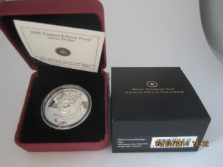Canada 2008 Special Limited Edition Poppy Proof Silver Dollar Mintage 5000 photo