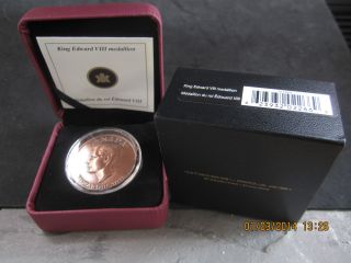 King Edward Viii Ultra High Relief Copper Medallion Specimen Canada 2009 photo