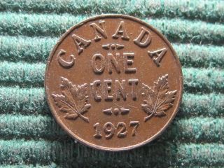Canada 1927 Vf Semi - Key Date Small Cent photo
