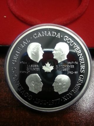 1977 Canada Four Governors General Commemorative Silver Proof Medal W/ photo