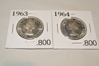 1963 & 1964 Canada Half Dollars photo