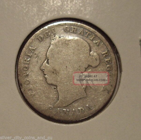 Victoria 1886 Obv 5 Lbe Silver Twenty Five Cents - G