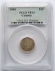 1884 Ten Cents Iccs Vf - 30 Rare Date Major Key Victorian Vf - Ef Dime Coins: Canada photo 3