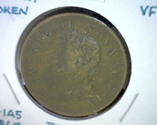 1823 Nova Scotia 1/2 Penny Token photo