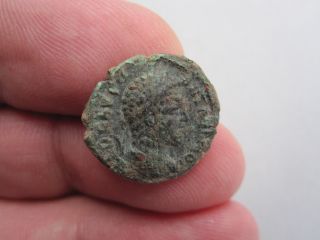 Ancient Imperial Bronze Colonial Coin Of Caracalla photo