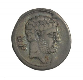 Hispania Spain Bolskan Osca 150 - 100 Bc Ar Drachm Ancient Greek Coin photo
