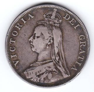 Gb Qv 1889 Double Florin (4 Shillings) Silver photo