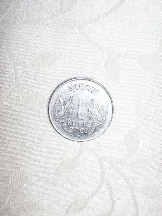 India - 1 Rupee Coin - 2001 - photo