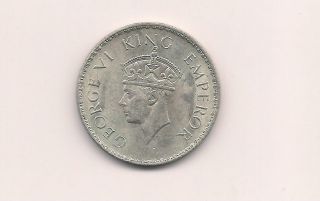 India British 1940 One Rupee Silver Unc Coin photo