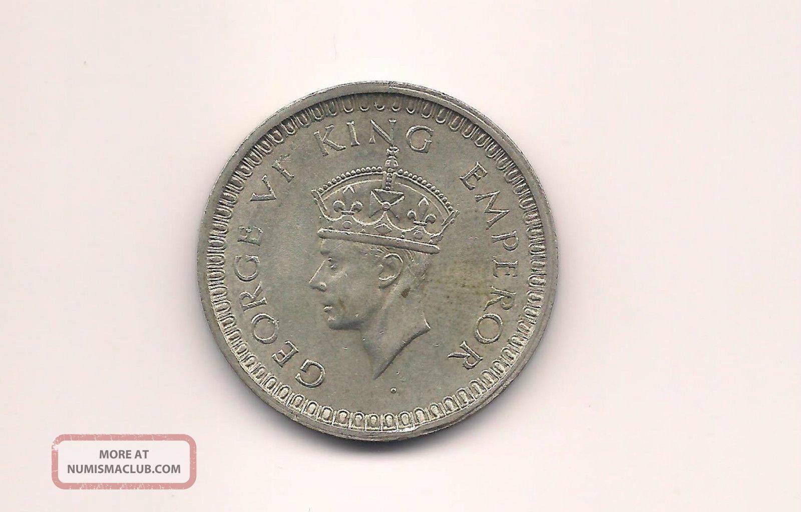 India British 1942 One Rupee Silver Unc Coin