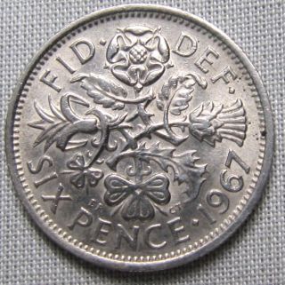 Great Britain 1967 - Six Pence - Elizabeth Ii photo