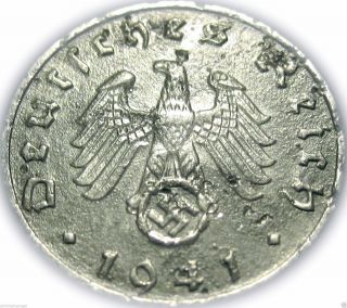 ♡ Germany - German Third Reich 1941b 5 Reichspfennig - Ww2 Coin W/ Swastika photo
