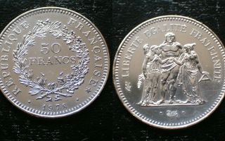 France / 50 Francs - 1978 / Silver Coin photo