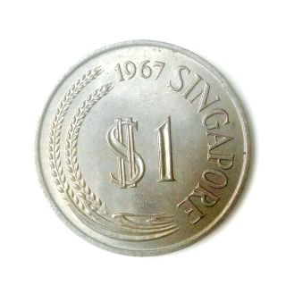 First Series - Singapore 1 Dollar 1967 Km 6 photo