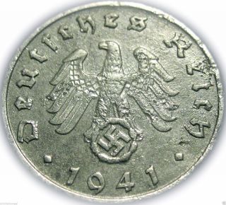 ♡ Germany - German Third Reich 1941g 5 Reichspfennig - Ww2 Coin W/ Swastika photo