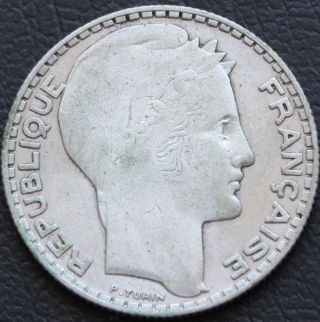 French 10 Francs 1933 Silver Coin photo