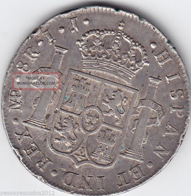 Spain/peru 8 Reales 1802 Large Silver Coin
