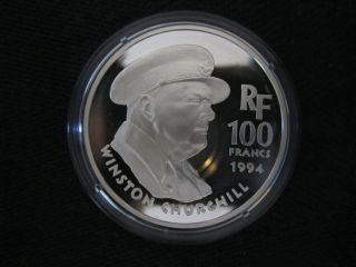 France 100 Francs,  1994,  Winston Churchill photo