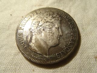 France 5 Francs 1834 French Coin.  Nr photo