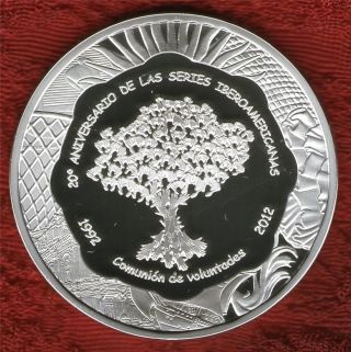Argentina Silver Coin Ix Ibero - American Series 20 Anniversary 25 Pesos 2012 photo