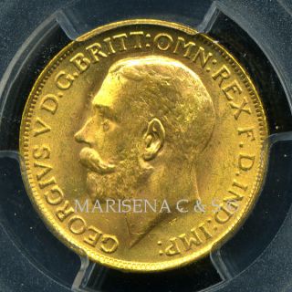 1927 Sa S.  Africa G V Gold Coin Sovereign Pcgs Cert.  Ms 63 Spectacular photo