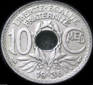 France 1936 10 Centime Coin - Great Coin - S&h Discounts photo