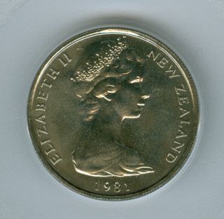 1981 Zealand 10 Cents Pl Finest Graded. photo