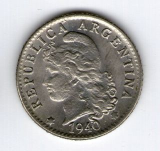 Argentina,  Republic.  5 Centavos Coin 1940 - Au Km 34 photo
