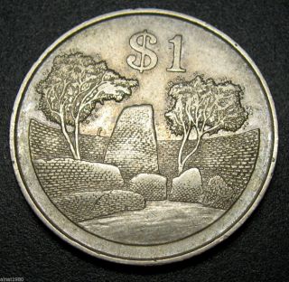 Zimbabwe 1 Dollar Coin 1980 Km 6 Bird photo