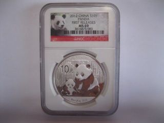 2012 Chinese S10y Panda First Releases Ms 69 photo