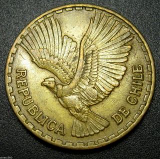 Chile 10 Centesimos Coin 1964 Km 191 Condor In Flight photo