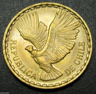 Chile 2 Centesimos Coin 1969 Km 193 Condor In Flight photo
