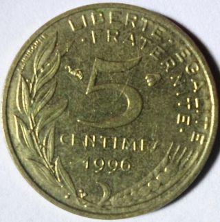 C70 Coin 5 Centimes 1996 France photo